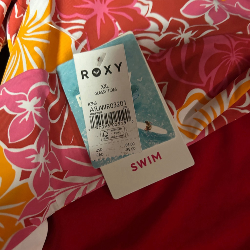 Roxy Glassy Tides Swim Top - Women's XXL - Floral Print - Picture 6 of 10